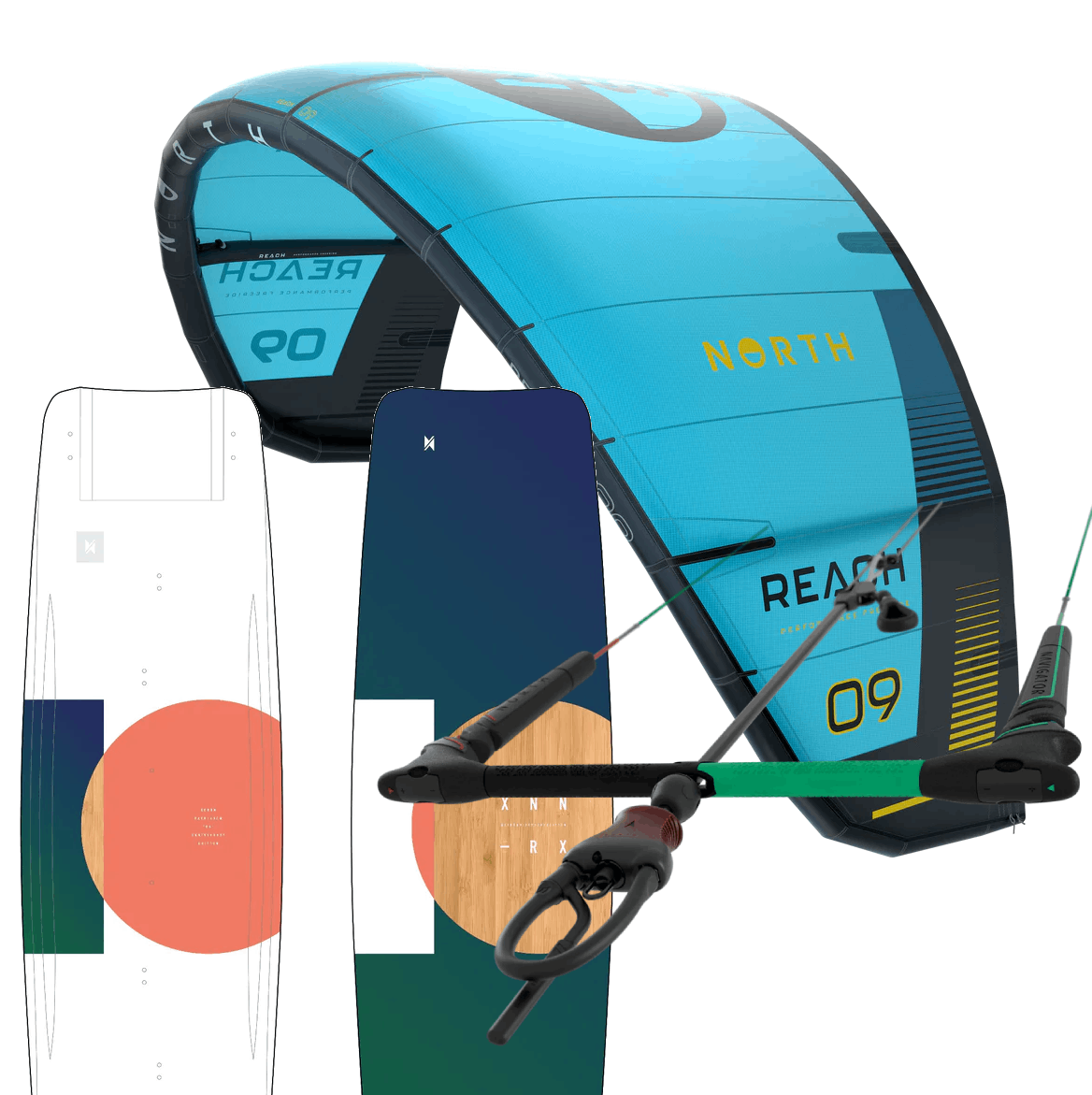 Komplett kitepaket North Reach 2024 - KITEBOARDCENTER • KITE & WING BUTIKEN