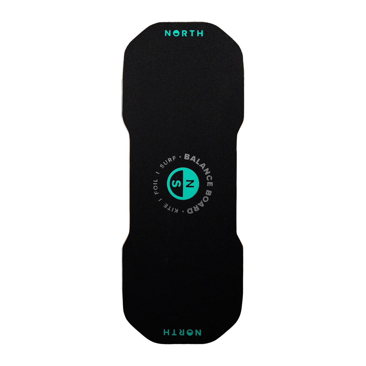 Balansbräda med halkskydd och logotyper från North Kiteboarding
