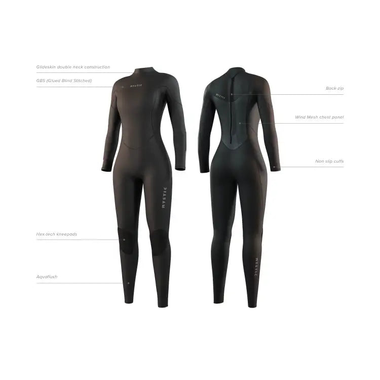 Mystic Star 5/3 mm Fullsuit Bzip woman Black 2025