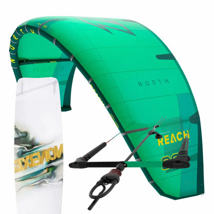 2022-north-reach-kite-nyborjare-gron-komplett-med-brada-och bom-kiteboardcenter-kite-och-wingbutiken