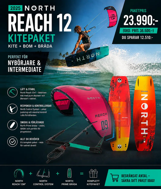 Komplett kitepaket North Reach kite 2025