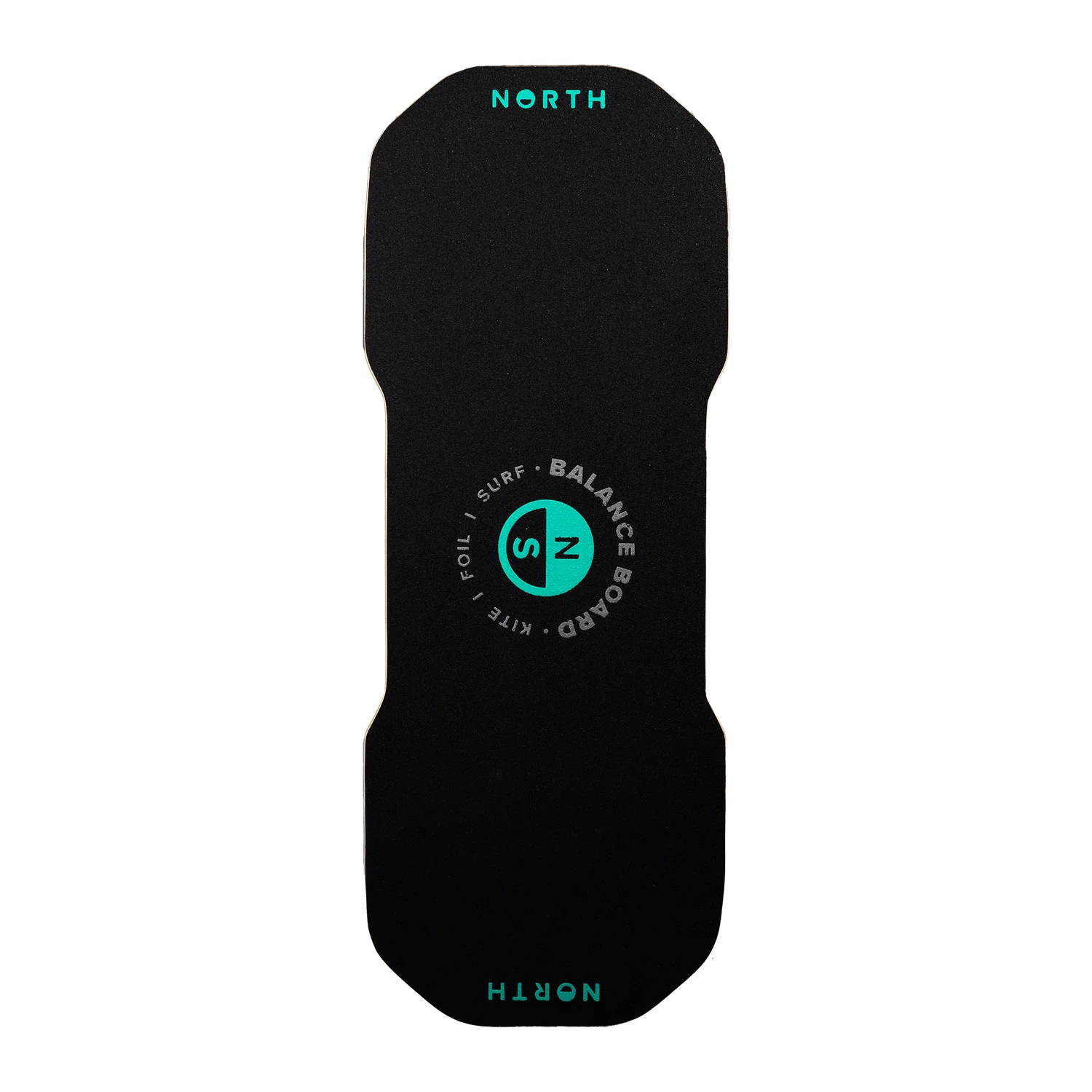 Balansbräda med halkskydd och logotyper från North Kiteboarding