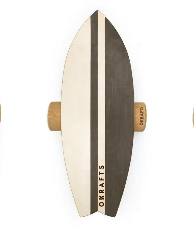 Surfer balansbräda i trä – handgjord surf-inspirerad balansbräda