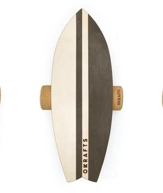 Surfer balansbräda i trä – handgjord surf-inspirerad balansbräda