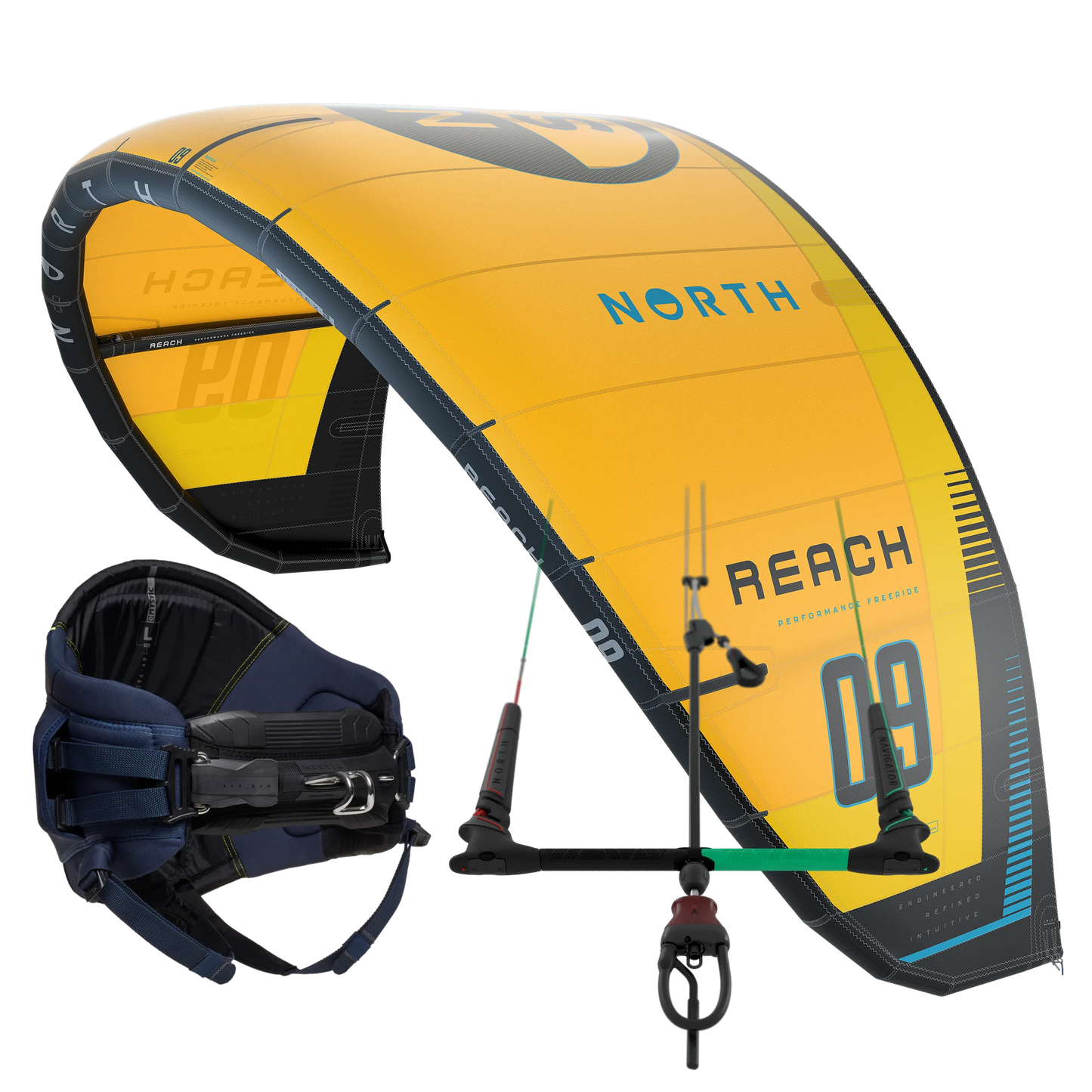 Snowkitepaket: North Reach + bom + sittsele