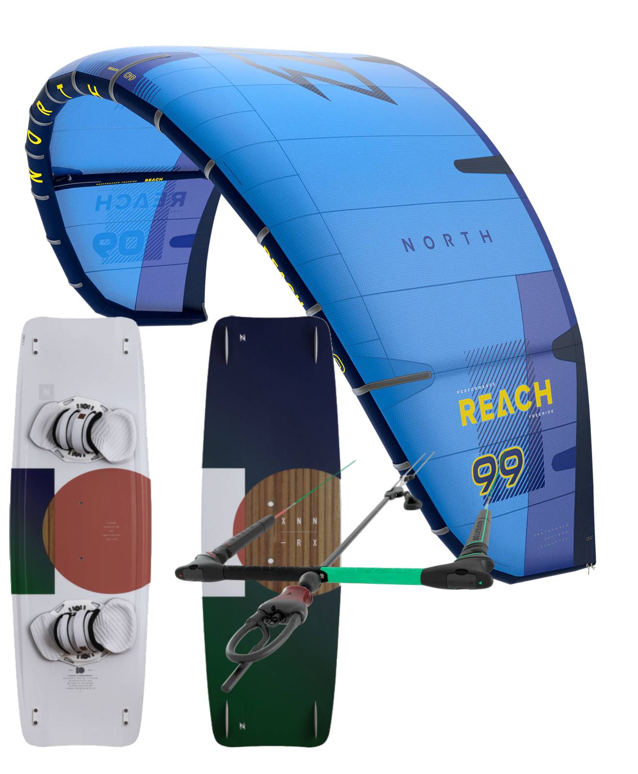 Komplett kitepaket North Reach med bräda - KITEBOARDCENTER • KITE & WING BUTIKEN